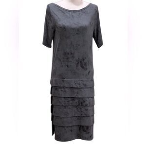 NWT Matti Mamane Tiered Layered Ruffles Long Tunic. Small. Gray.